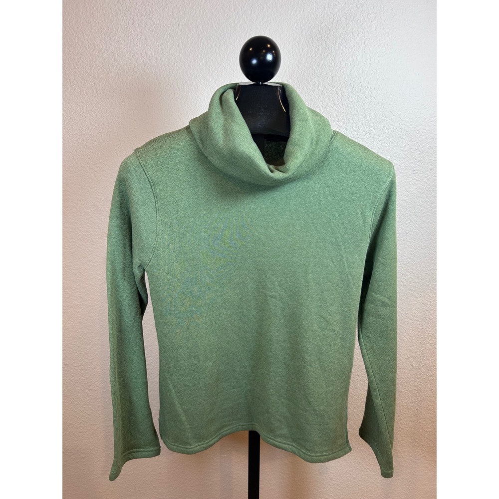 J. Crew Womens Sage Green Cowl Neck Fleece Pullover Sweatshirt AZ168 Size M